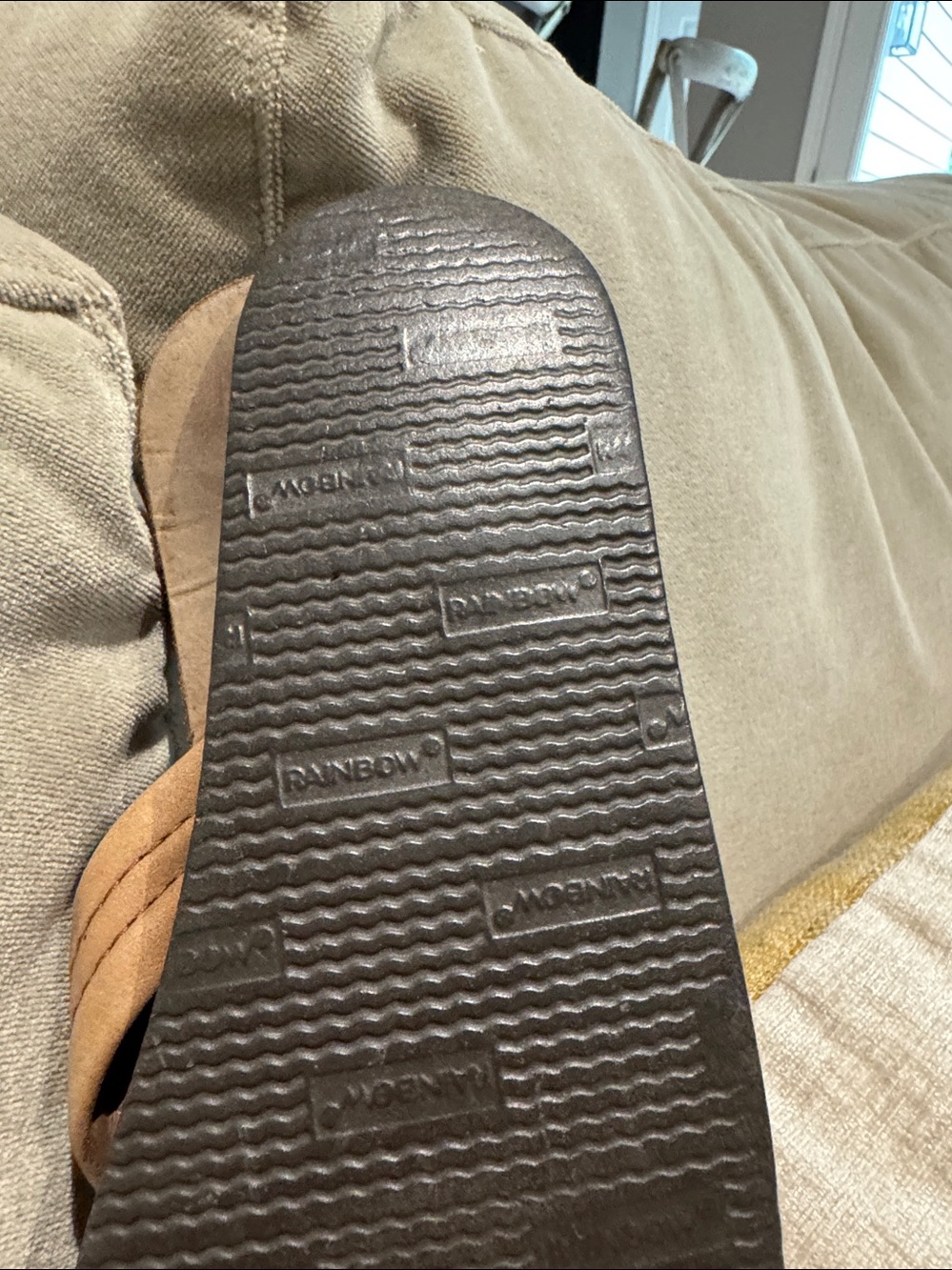 Rainbow Luxury Leather Sandals in sierra brown The Willow double layer - Picture 4 of 4